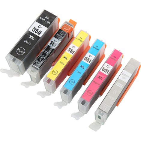 Cartouche d'encre pour imprimante, lot de 6 couleurs BK C M Y GY, remplacement sans décoloration pour PIXMA IP8750 (1/5)