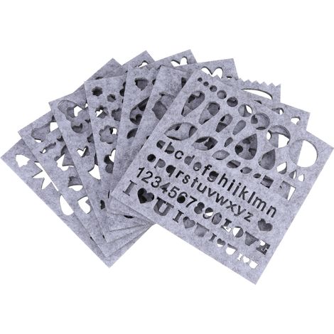 Set mit 7 Filzschablonen für Nadelmodellierung, DIY-Schneideschablonen, kreatives Hobbywerkzeug für Anfänger (1/5)
