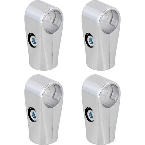 4 Stück Metall-Wäscheständer-Rohrverbinder, Zweiwegeverbinder, 25 mm Innendurchmesser