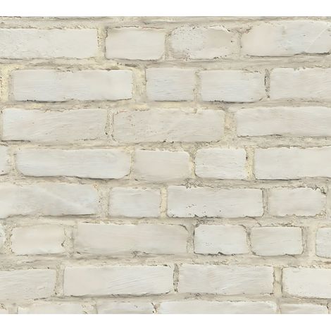 Stein Kacheln Tapete Profhome 374141 Vliestapete glatt in Steinoptik matt grau weiß 5,33 m2