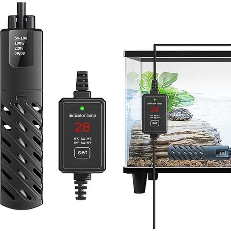 Chauffage d'aquarium 50 W avec régulateur de température, barre chauffante pour aquarium avec affichage numérique LED, chauffage pour aquarium et aquarium avec protection contre la surchauffe (1/5)