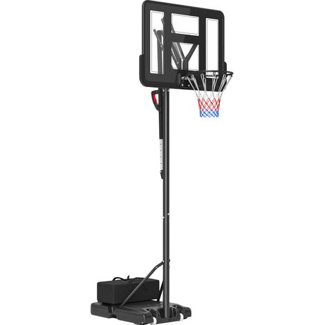 Canestro da basket outdoor regolabile 235-305 cm con tabellone 110 x 75 cm e ruote MODENUIT (1/5)