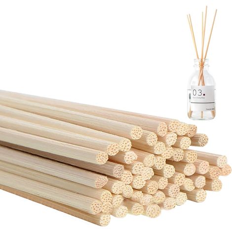 50 x Fragrance Diffuser Sticks, Fragrance Diffuser Stick, 19 cm x 3 mm (1/5)