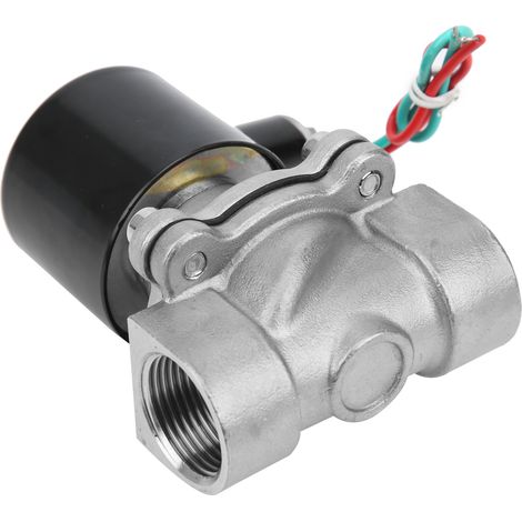 3/4-Zoll-Elektromagnetventil, Edelstahl 304, normalerweise geschlossen, direktwirkend, für Luft, Wasser und Öl, 380 V AC (1/5)