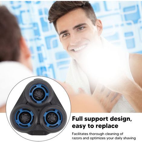 Tête de rasoir de rechange pour rasoir électrique Philips Norelco S5000, SH50, S5075, S5097, S5290 – ABS (1/4)