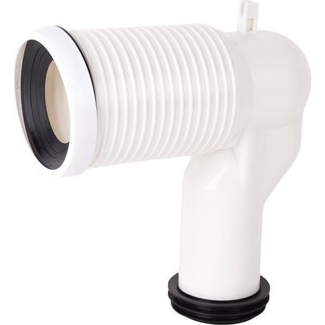 Manguito de conexión acodado recortable para inodoro con goma labiada Ø110 mm (1/5)