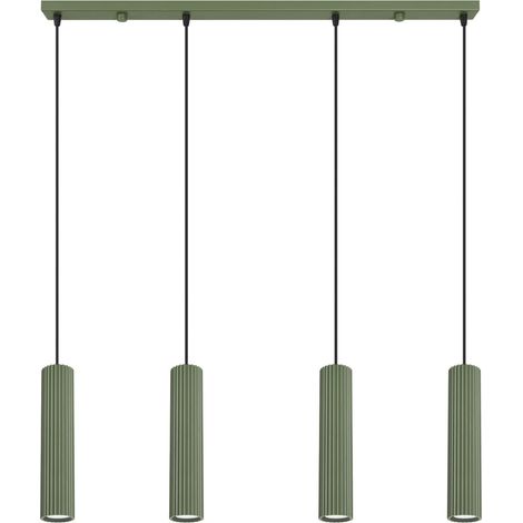 Sollux Karbon Suspension à barre verticale, vert olive, 4 ampoules GU10 (1/5)