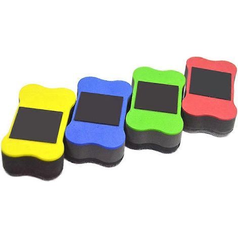 Set mit 4 magnetischen Whiteboard-Radierern in Knochenform für Zuhause, Schule und Büro (verschiedene Farben) - M (1/4)