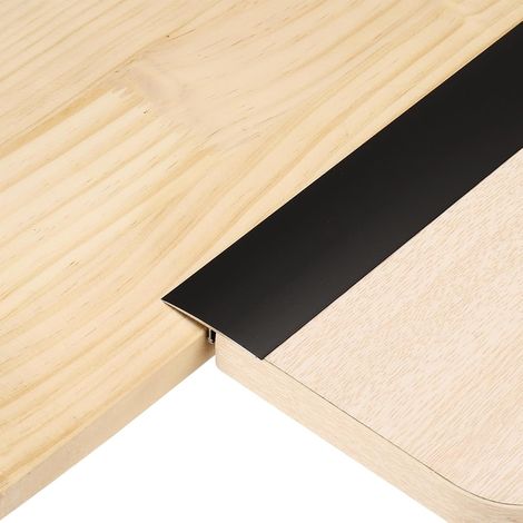 3Pcs 4ft x 1.57" Profilés De Transition En T Pour Sol, Bords En Alliage D'Aluminium Pour Joints De Plancher En Vinyle, Pour Lames De Stratifié Carrelage Et Interstices De Sol, Noir (1/5)