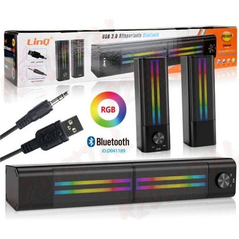 TRADE SHOP - Casse Soundbar Barra Audio Usb 2.0 Speaker Blutooth Led Rgb Home Theatre Pk6807 - (1/5)