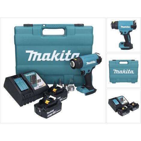 Makita DHG 181 RGK pistola ad aria calda a batteria 18 V 150 - 550°C + 2x batteria ricaricabile 6,0 Ah + caricabatterie + custodia (1/5)