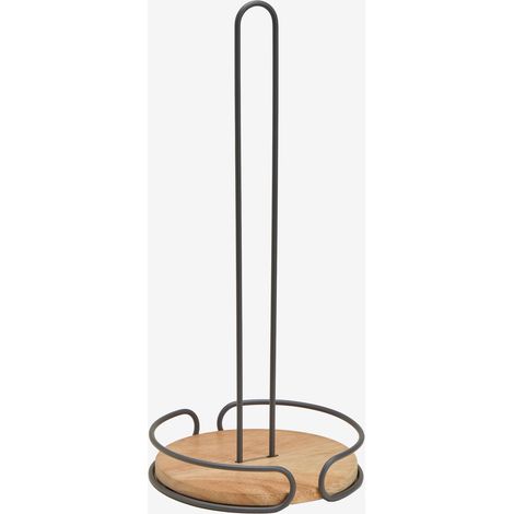 SKLUM Küchenrollenhalter aus Eisen und Holz Ekarazi Grau Graphit (1/5)