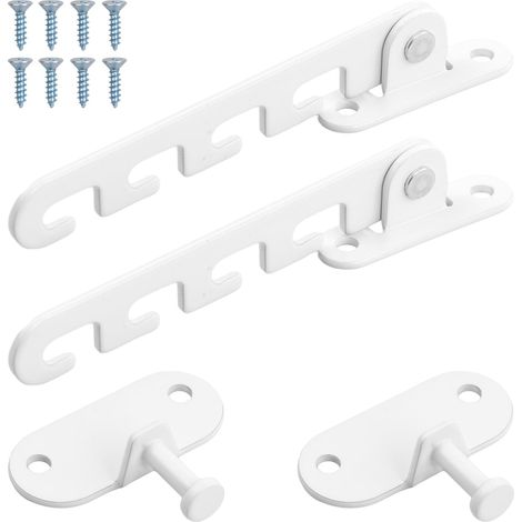 2 Pièces Entrebâilleur Fenêtre à Battant Réglable - Limiteur d'Ouverture sans Perçage avec Vis - Système de Sécurité pour Fenêtres PVC et Bois - Réglage d'Angle 90-180° - Installation Facile (1/5)