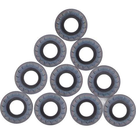 Lot de 10 plaquettes carbure rondes revêtues pour tournage bois métal, fraisage CNC, outil de tour, porte-outil (1/5)