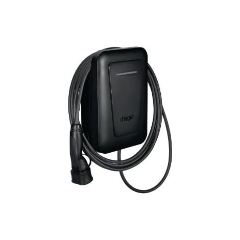 Hager – Chargeur de véhicule électrique 11 kW 3 phases – Longueur câble 6,5 m – Intensité 16A – Wall-mounted – XVR111C