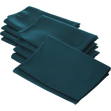 Serviette de Table, Polyester, Bleu Sarcelle foncé, 45.7 x 45.7 x 0.04 cm (1/3)