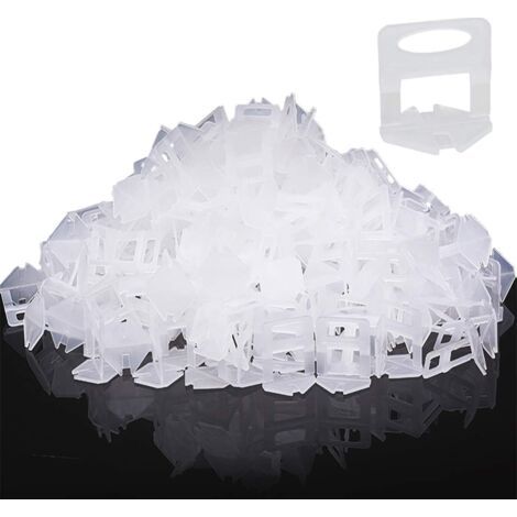 Lot de 400 languettes de nivellement pour la pose de carrelage, bandes de traction, largeur de joint 1,5 mm, hauteur de carreau 3–12 mm