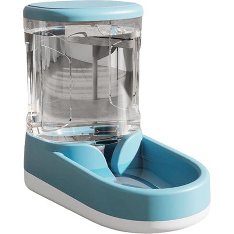 Distributore automatico di cibo per cani e gatti con fontanella d'acqua, ciotola trasparente per alimenti per cani e gatti.