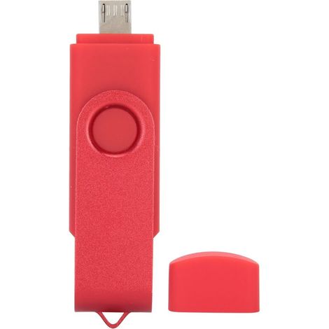 2-in-1 Micro-USB-OTG-Flash-Laufwerk 8 GB Rot für Smartphones - CW10040 (1/5)