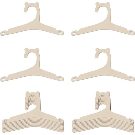 Set di 20 grucce in legno per vestiti da neonato, con un grazioso design a orecchie d'orso, adatte a neonati maschi e femmine, alte 23 cm, ideali per riporre vestiti in armadi, guardaroba, cappotti, p