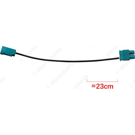 Câble adaptateur d'antenne autoradio FAKRA double mâle vers simple femelle, câble adaptateur radio FM (1/4)