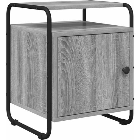 Mesa de noche Sonoma gris Madera de ingeniería vidaXL (1/5)