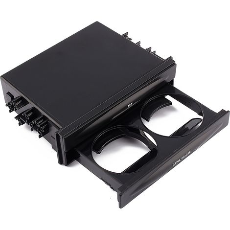 Porte-gobelet Voiture Double Couche Boîte de Rangement Console Centrale Support Gobelet Auto avec Emplacement Radio (1/5)