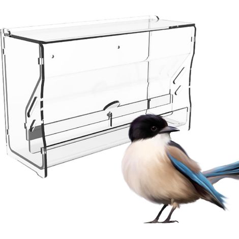 Mangeoire à cailles sans déchets, mangeoire à Poulet Mangeoire à Oiseaux, Accessoires de cage de distributeur de mangeoires d'eau pour oiseaux (1/5)