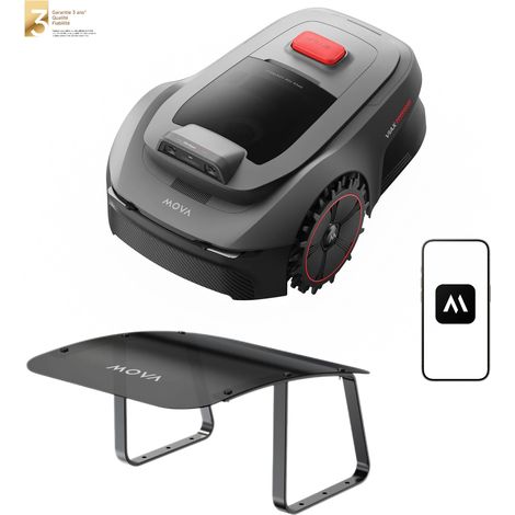 MOVA ViAX250-EUA – Robot tondeuse jusqu’à 250 m², 50 min d’autonomie, AI UltraEyes™, Trajectoire en U, Tout-Terrain