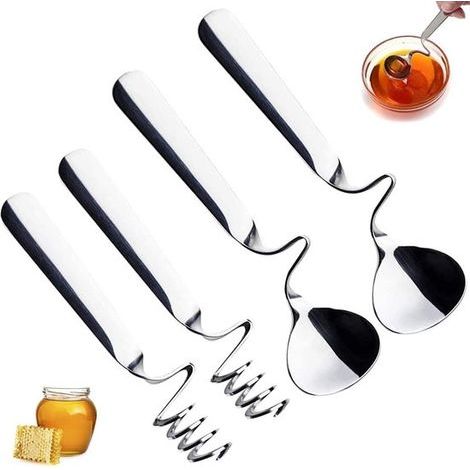 Set mit 4 Honiglöffeln - Marmeladenlöffeln - Küchenutensilien (1/5)