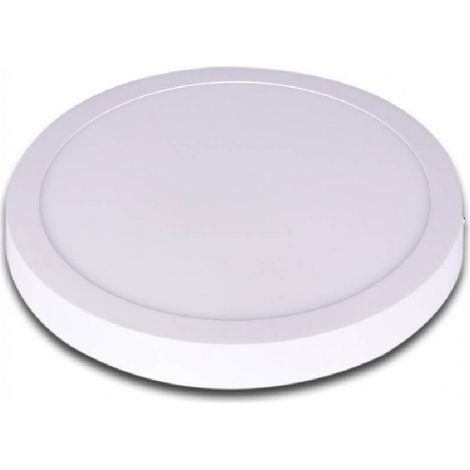 TRADE SHOP - Pannello Plafoniera Led 18w Tondo Pvc Luce Bianco Caldo Freddo Naturale P22 - -Bianco Freddo -