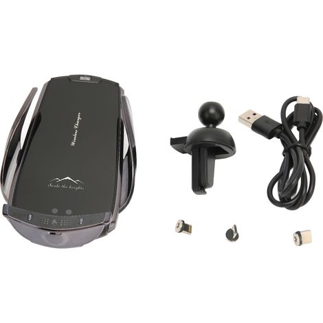Support de charge sans fil pour voiture PC ABS 100mAh, chargeur intelligent à induction automatique pour téléphone mobile. (1/5)