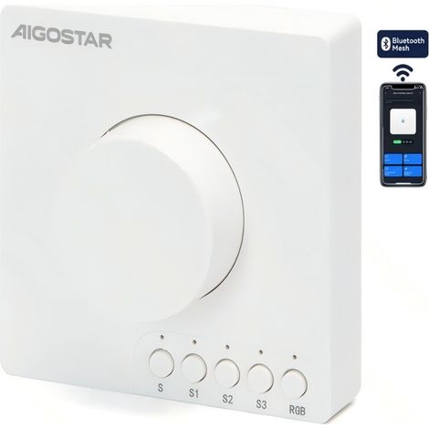 Variateur rotatif Aigostar DC Version Bluetooth Mesh, variateur intelligent avec contrôle par application