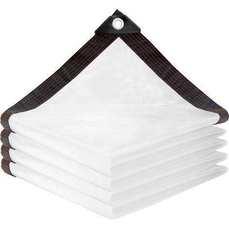 4 M X 3 M Bâche Transparente avec Œillets, Protection Contre Le Vent, La Pluie Et Le Soleil, pour Meubles de Jardin, Plantes, Serre, Nichoir pour Chien (1/5)