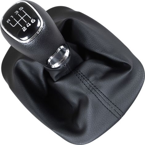 Pomo de cambio de marchas + fuelle ABS NEGRO Skoda Octavia I 1996 con marco 6 VELOCIDADES (1/5)