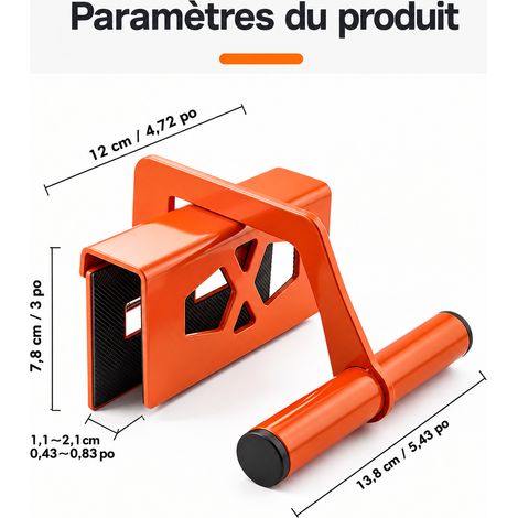 Pince de transport et levage de panneaux pour plâtre et bois 1 pièce 1 15 × 15 × 10 cm 850 g – Livraison gratuite