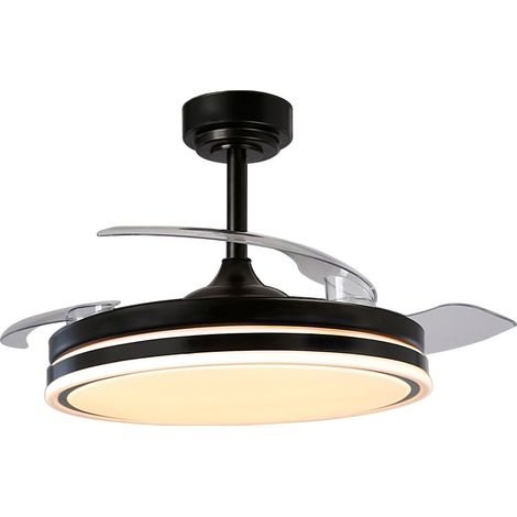 Ventilador de techo LED “Moss” regulable con control remoto (72W 3CCT 7920lm) IP20 Ø106cm color negro (1/5)