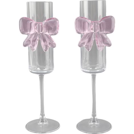Verres à champagne et cocktails avec pieds renforcés pour mariages, fiançailles et enterrements de vie de jeune fille (1/5)