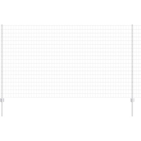 Clôture avec poteau Argenté 1,4 x 10 m Acier (1/4)