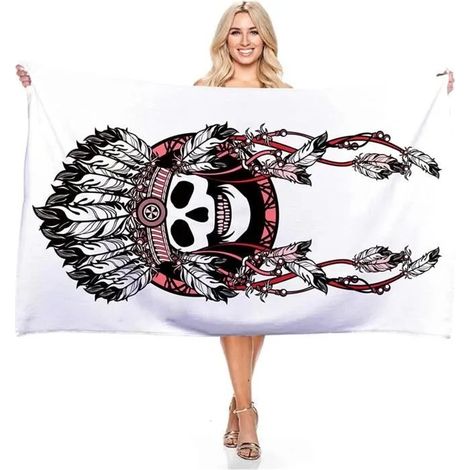 Serviette de plage rectangulaire, imprimé floral numérique 3D, microfibre, colorée, 75 x 140 cm (1/3)