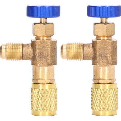 2 Vannes Réfrigération Climatisation – Contrôle Réfrigérant R22 R404 R407 Filetage 1/4SAE, Accès Praticable pour Maintenance AC (1/5)