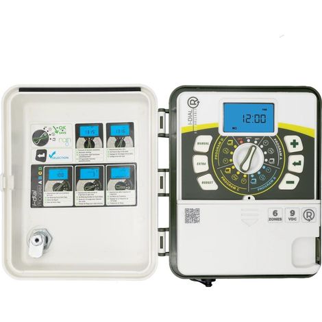 Centralina da parete per irrigazione 9 vdc i-dial r 6 - 6 zone rain 200.4381360 (1/3)