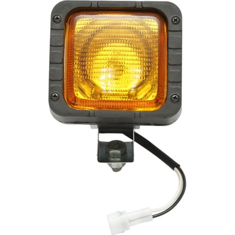 Lampada gialla proiettore da lavoro universale John Deere, JCB 12V, 55W, H3 codice OPM O010219Y (1/5)