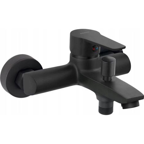 Ferro RITTO BLACK Wand-Badewannenarmatur schwarz im eleganten Design