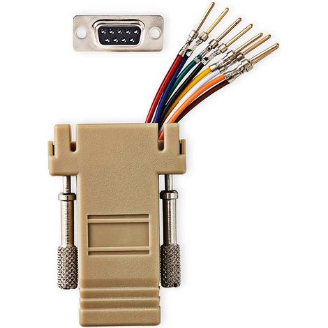 Adattatore seriale adattatore d sub 9 pin maschio rj45 femmina nichelato avorio scatola