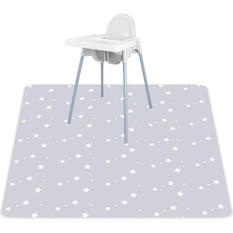 Tapis de chaise haute pour enfants, 135 x 135 cm, Splash Mat, tapis de jeu pour enfants, tapis de sol portable, tapis anti-éclaboussures, lavable, imperméable, pour la protection du sol (1/5)