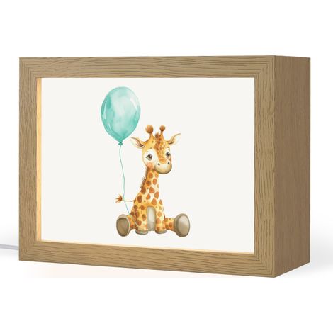 LUCE NOTTURNA PER BAMBINI Giraffa - Bambino - Animali - Palloncino blu 20x15 cm