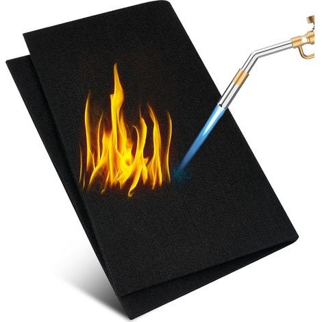 Flintronic Tapis de Protection Contre la Chaleur, Couverture de soudage Ignifuge, Matériau résistant à la Chaleur jusqu'à 1000°C,Tapis Ignifuge pour Gril, poêle, soudage, plombiers (30 23cm) (1/5)