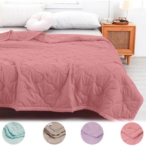 Couette Été - 100 x 150 cm - Coton Lavé 98 % - Élasthanne 2 % - Légère Respirante pour Lit - 1 Pièce (1/5)