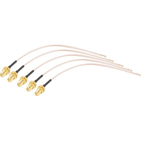 5Pcs RPSMA Female to U.Fl IPX/IPEX RF Antenna Coax Coaxial Cable Connector 50Ω 15cm